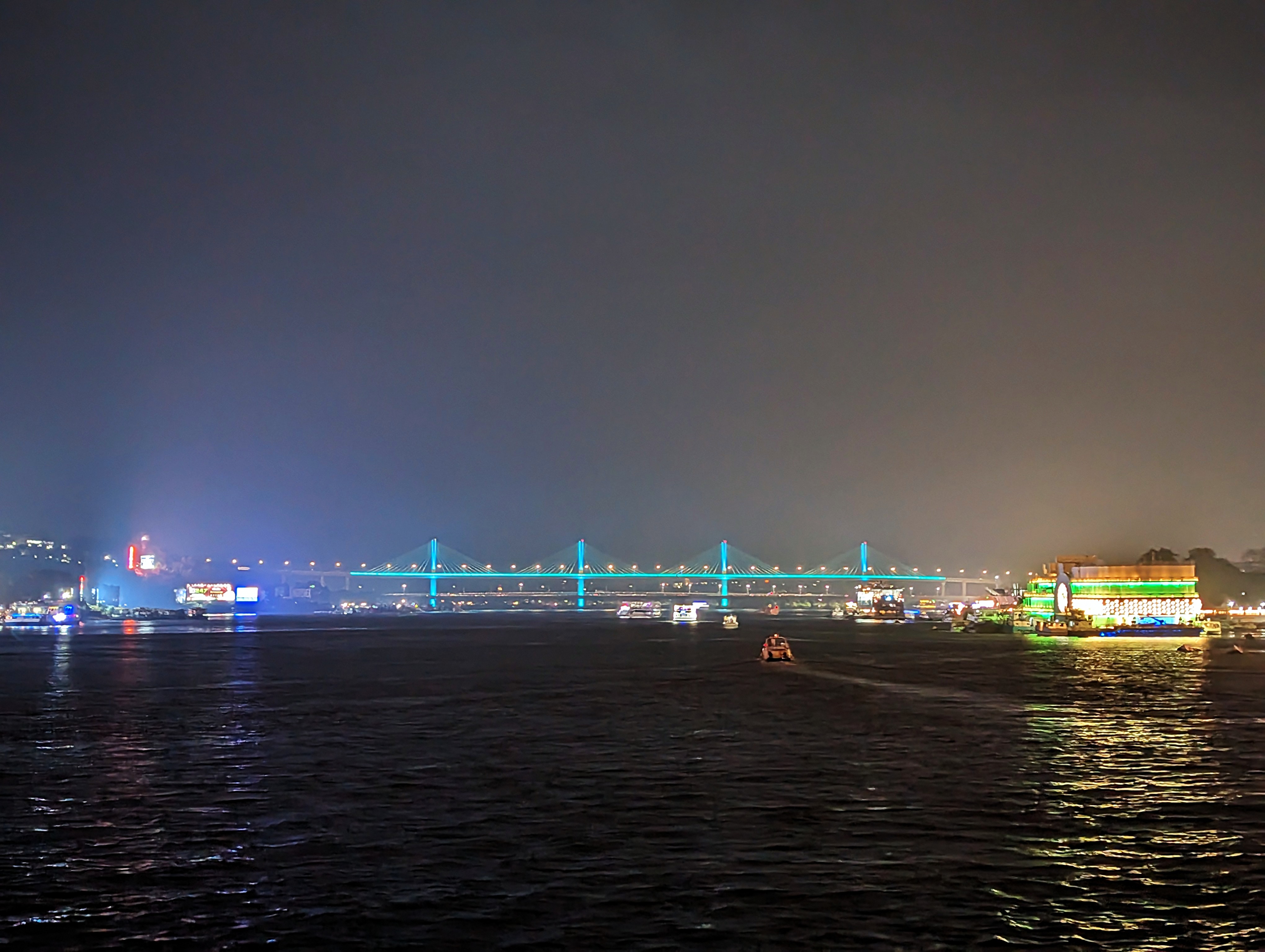 A view of Atal Setu in North Goa from Mandovi river cruise | Clicked by Priyanka