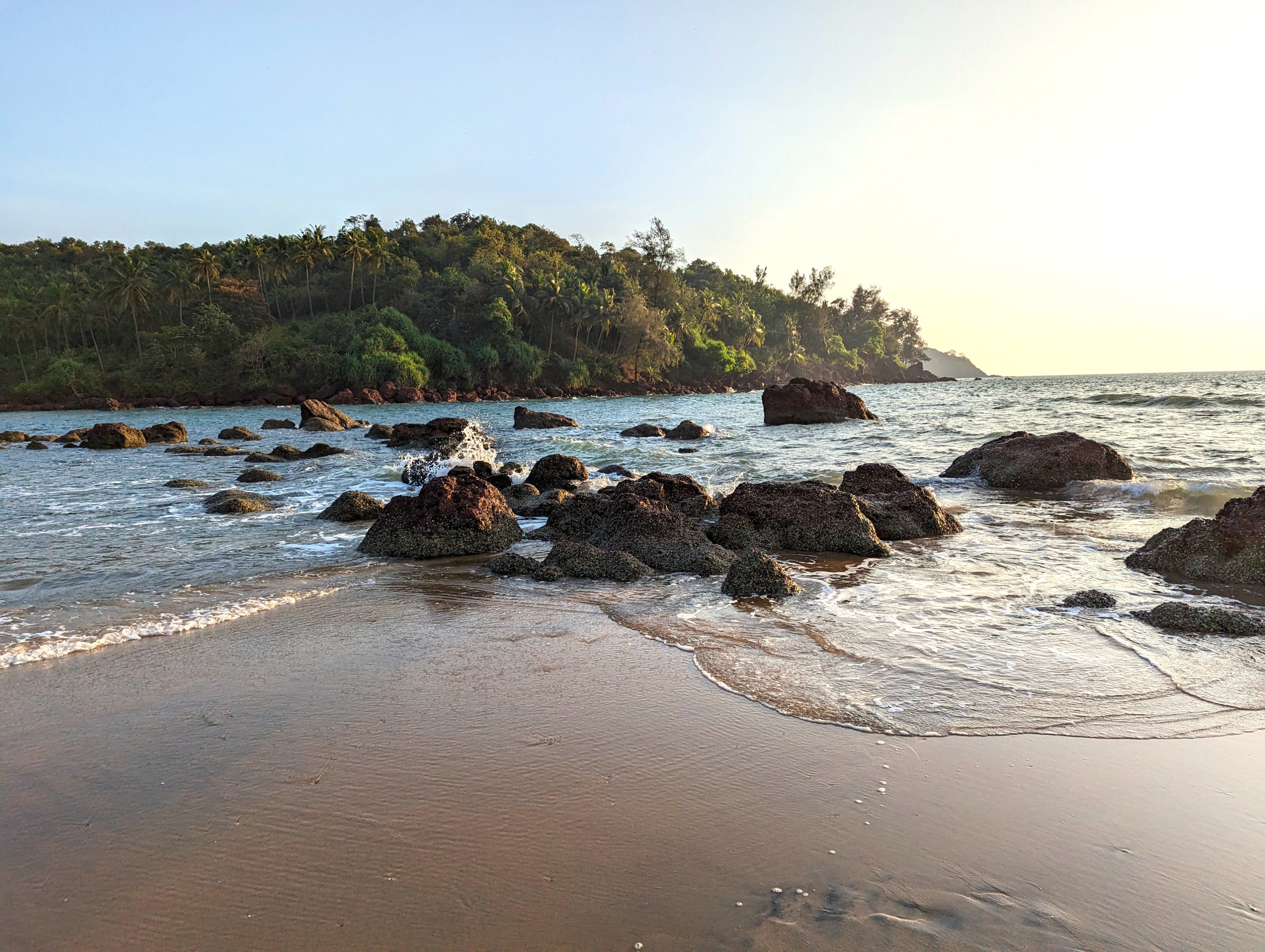 Beautiful rocks at Galgibaga Beach in South Goa | Clicked by Priyanka