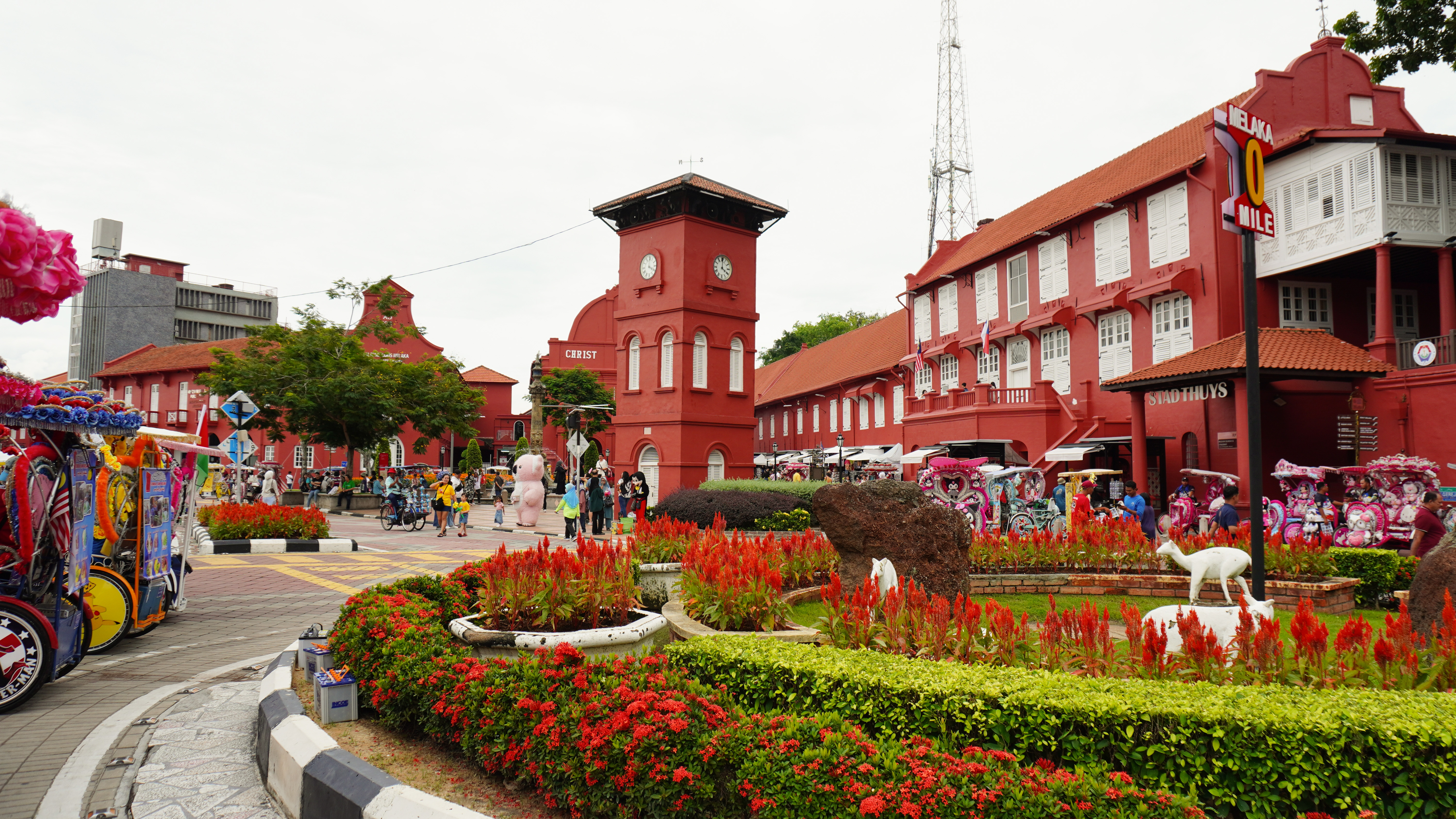 Red Square (Dutch Square) in Malacca, Malaysia, a famous historical landmark in the UNESCO World Heritage city | Clicked by Priyanka
